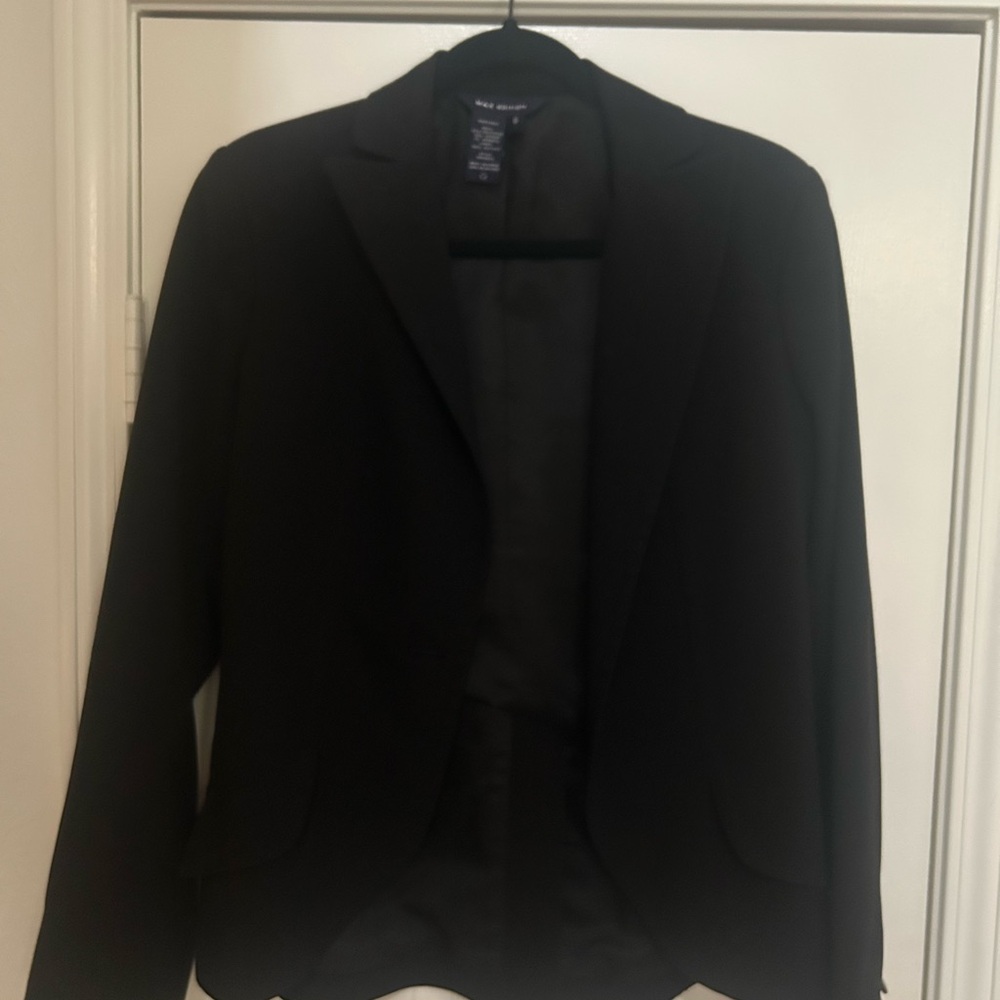 Max Edition Black Blazer Structured Suit Jacket